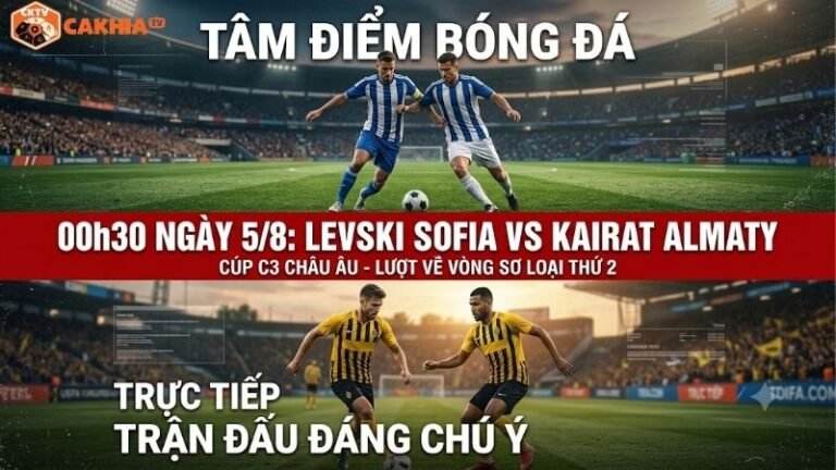 Nhận định trận đấu 00h30 ngày 5/8: Levski Sofia vs Kairat Almaty