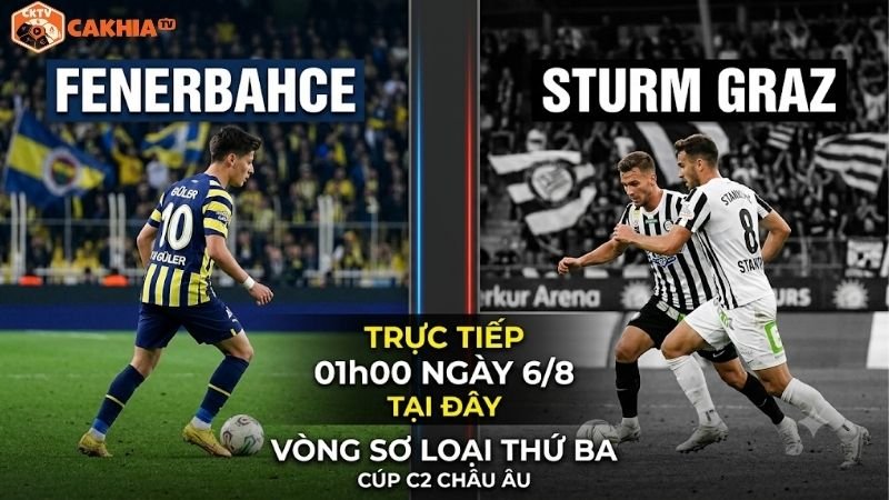 Nhận định trận đấu 01h00 ngày 6/8: Fenerbahce vs Sturm Graz